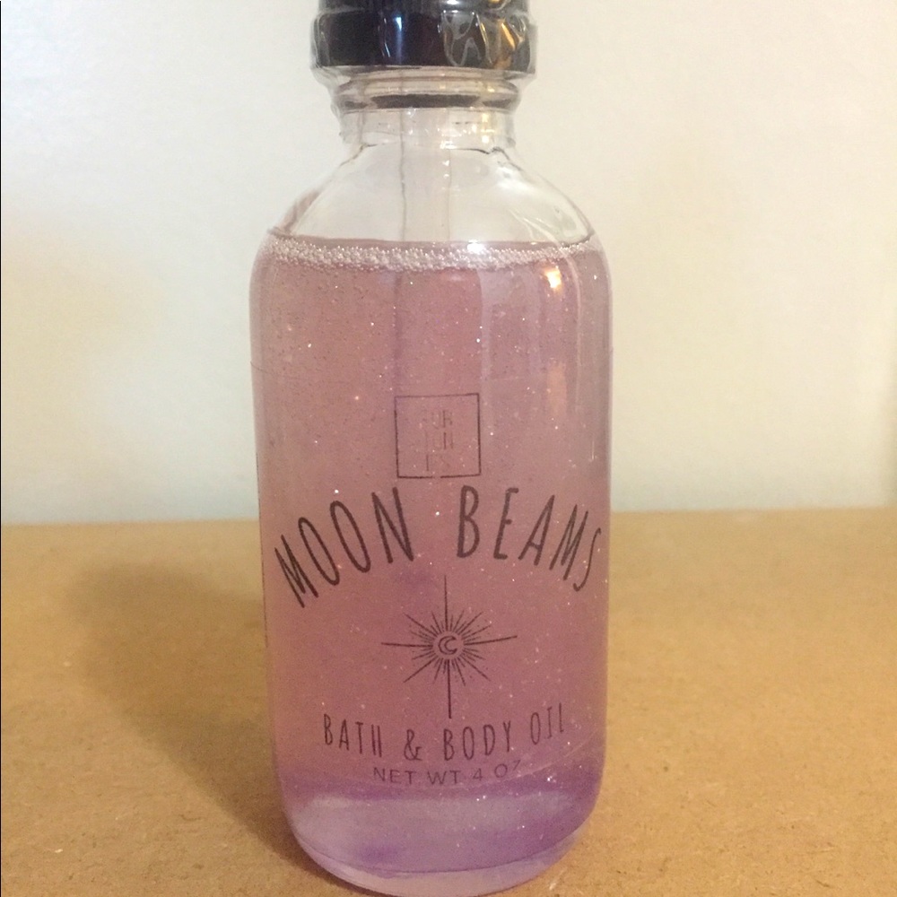 Moon Beams bath & body oil with purple glitter